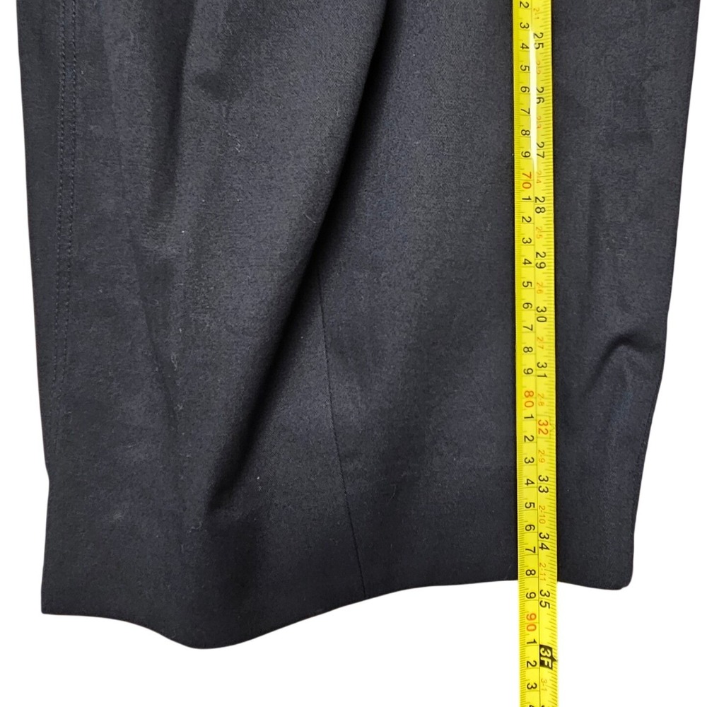 Zara Womens XL Balloon Barrel Leg Cropped Pleated Trousers Black High Rise - Picture 11 of 16